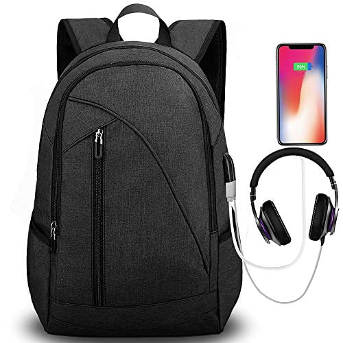 Burzum Stylish Laptop Backpack with USB and Headphone Port Leisure Hiking Travel Backpack